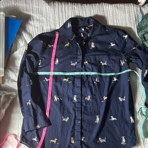 Joules Dark Blue Animal Pattern Blouse